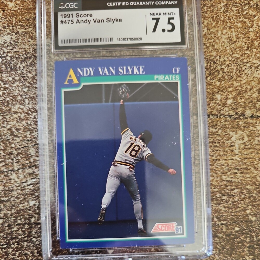 1991 Score Baseball  Andy Van Slyke #475 CGC 7.5 NM, Pittsburgh Pirates